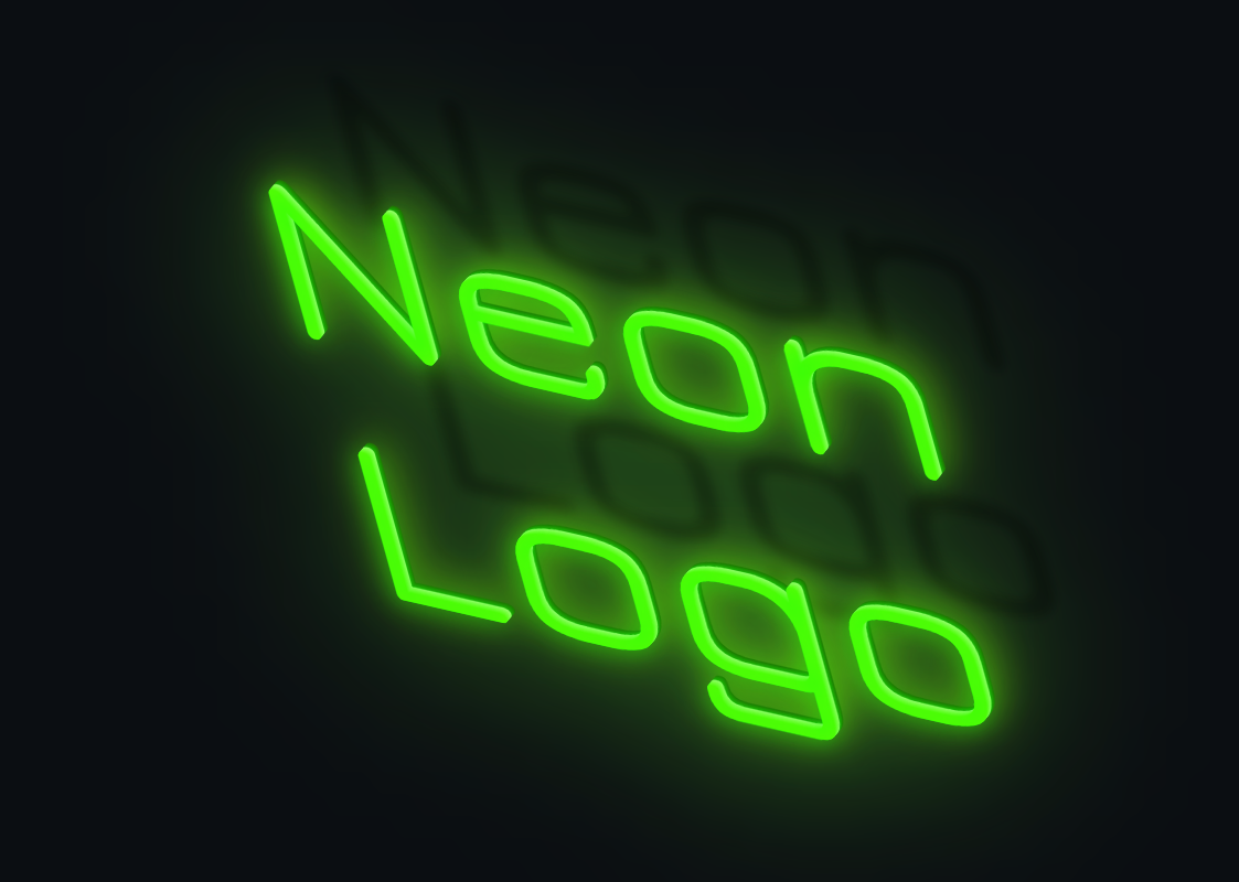 Light up the logo: neon sign effect